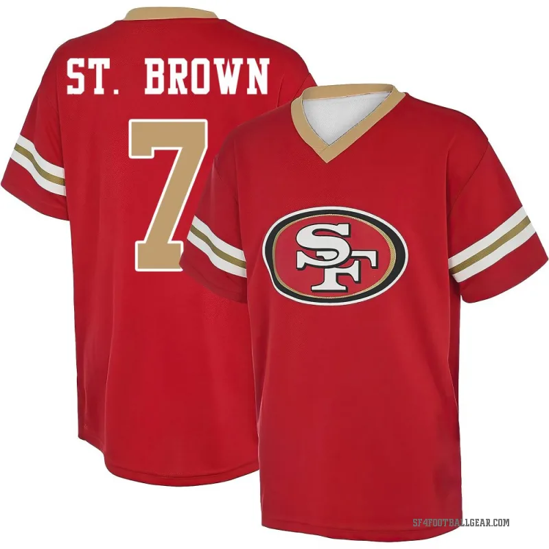 Equanimeous St. Brown Men's Red San Francisco 49ers Game Day V-Neck T-Shirt