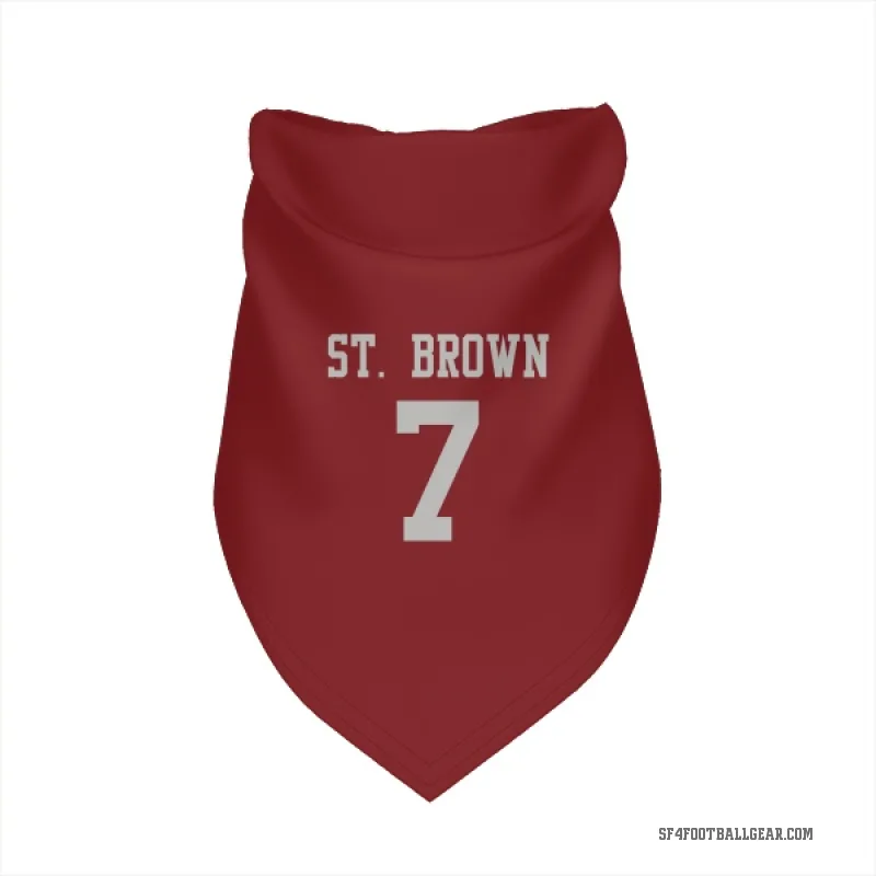 Equanimeous St. Brown  Scarlet San Francisco 49ers  Cat & Dog Pet Bandana