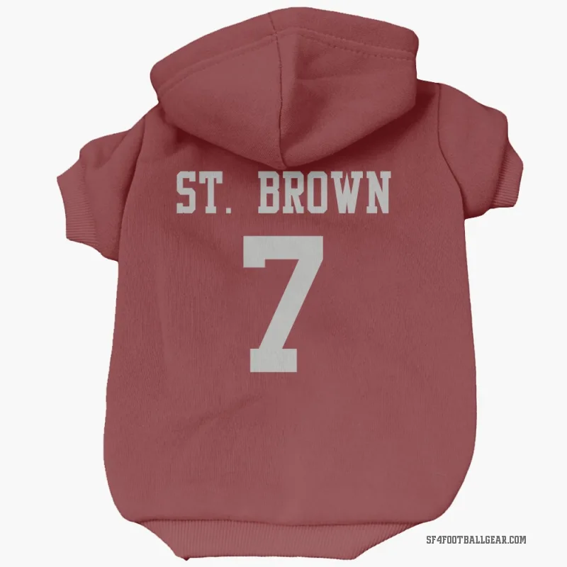 Equanimeous St. Brown  Scarlet San Francisco 49ers  Cat & Dog Pet Hoodie