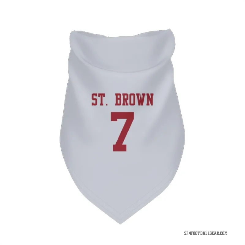 Equanimeous St. Brown  White San Francisco 49ers  Cat & Dog Pet Bandana