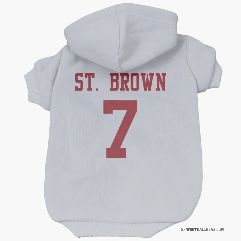 Equanimeous St. Brown  White San Francisco 49ers  Cat & Dog Pet Hoodie