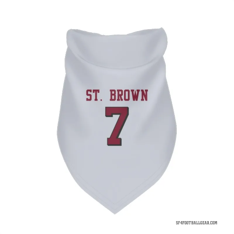 Equanimeous St. Brown  White San Francisco 49ers  Rush Cat & Dog Pet Bandana