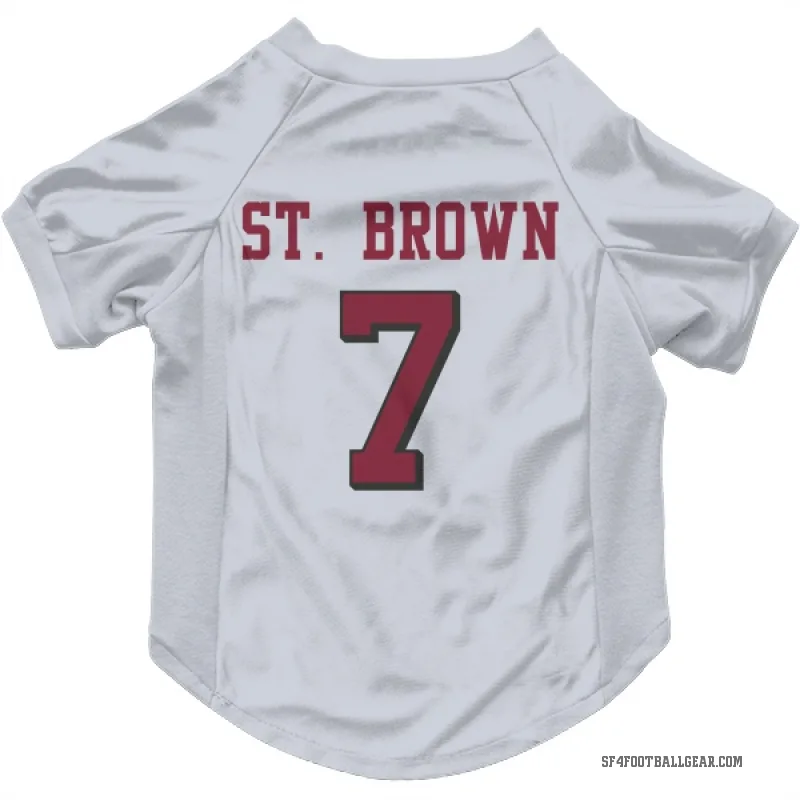 Equanimeous St. Brown  White San Francisco 49ers  Rush Cat & Dog Pet Jersey
