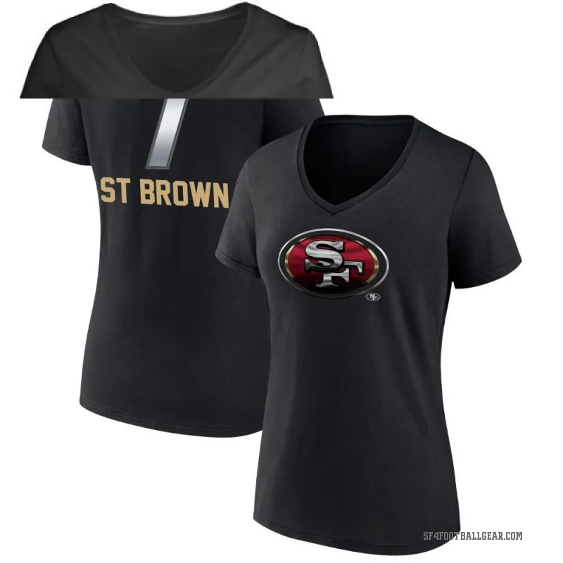 Equanimeous St. Brown Women's Black San Francisco 49ers Midnight Mascot T-Shirt -