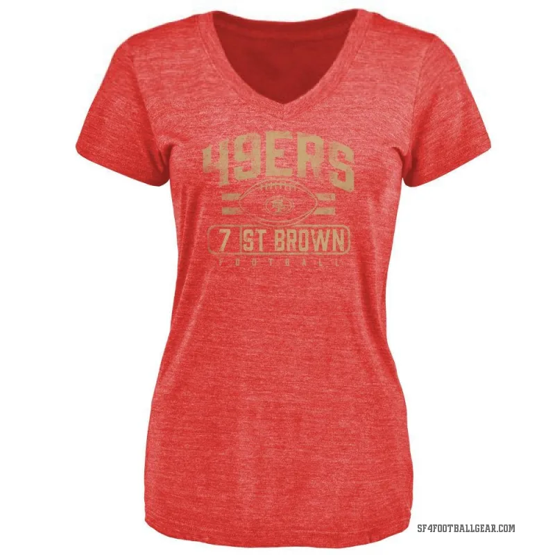 Equanimeous St. Brown Women's Red San Francisco 49ers Flanker T-Shirt -