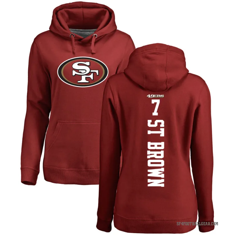Equanimeous St. Brown Women's Red San Francisco 49ers Pro Line Backer Pullover Hoodie