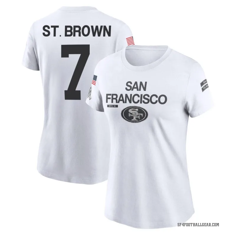 Equanimeous St. Brown Women's White San Francisco 49ers 2024 Salute to Service Performance T-Shirt