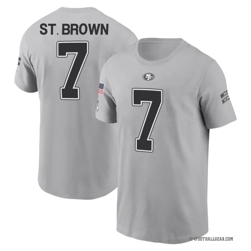 Equanimeous St. Brown Youth Brown San Francisco 49ers Gray 2024 Salute to Service T-Shirt