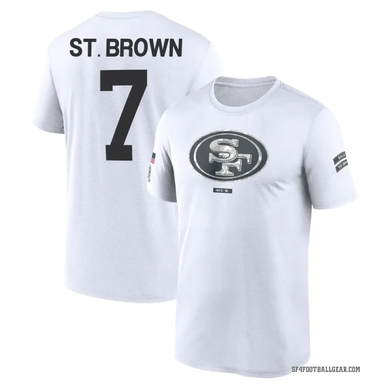 Equanimeous St. Brown Youth White San Francisco 49ers 2024 Salute to Service Performance T-Shirt