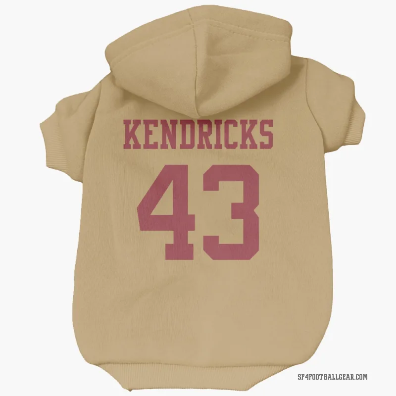 Eric Kendricks  Gold San Francisco 49ers  Cat & Dog Pet Hoodie
