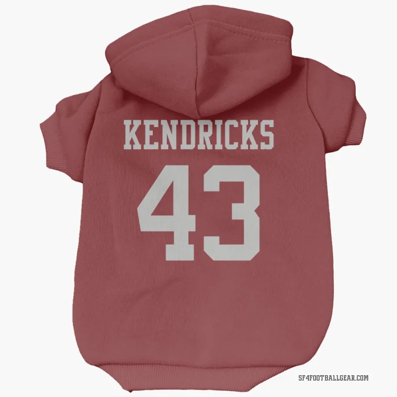 Eric Kendricks  Scarlet San Francisco 49ers  Cat & Dog Pet Hoodie