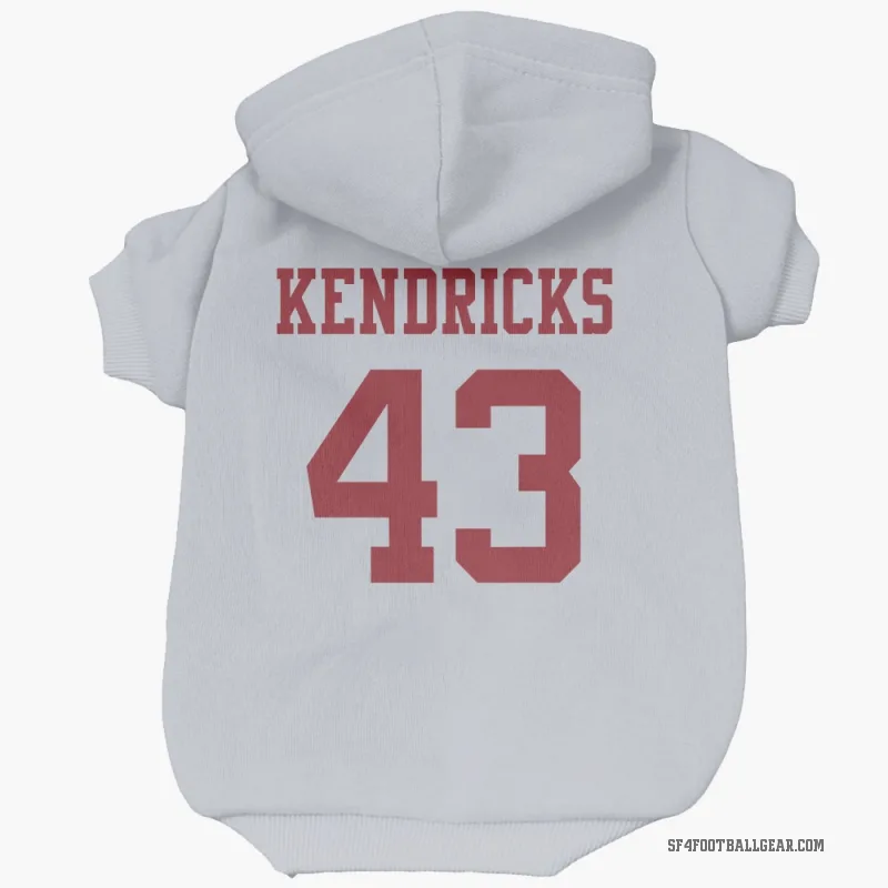 Eric Kendricks  White San Francisco 49ers  Cat & Dog Pet Hoodie