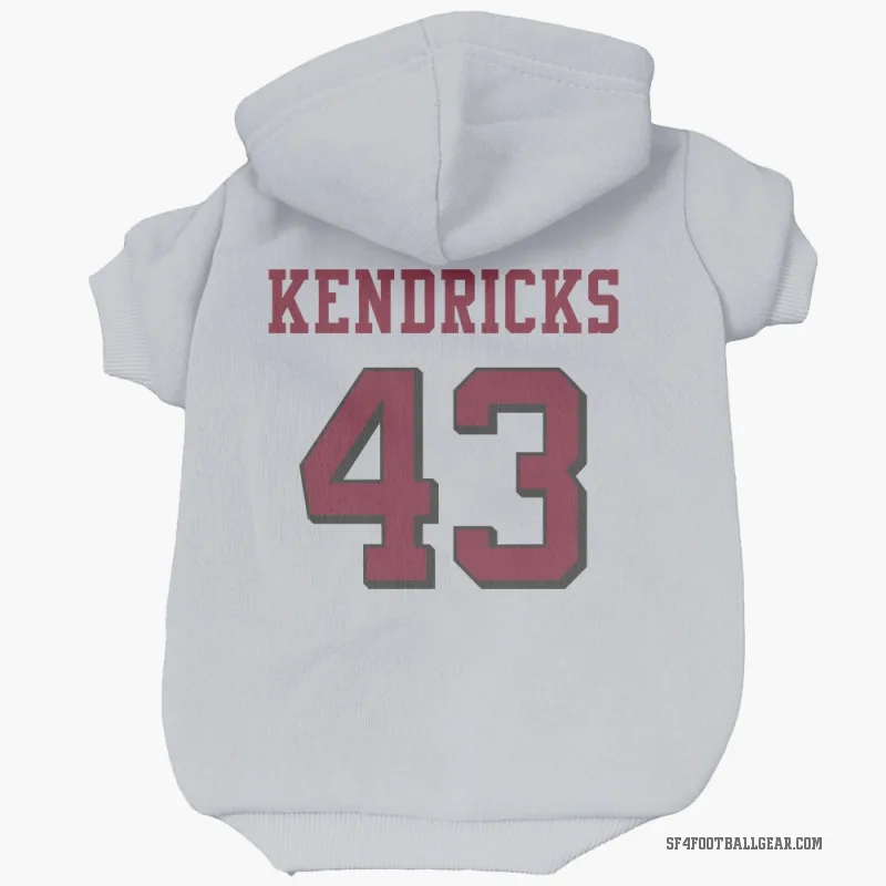 Eric Kendricks  White San Francisco 49ers  Rush Cat & Dog Pet Hoodie