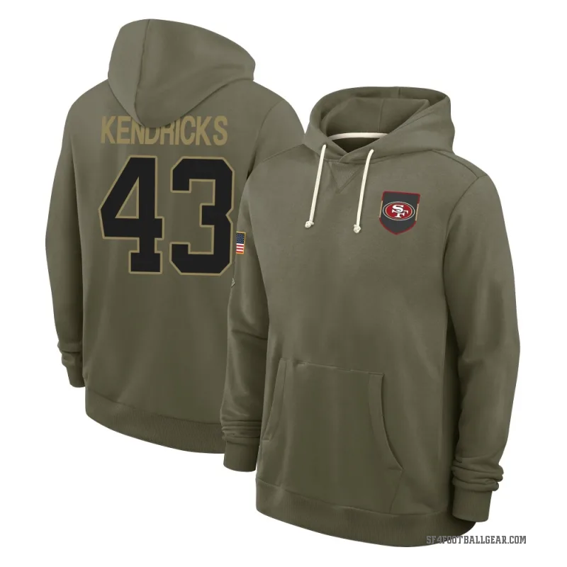 Eric Kendricks Youth Olive San Francisco 49ers 2025 Salute to Service Hoodie