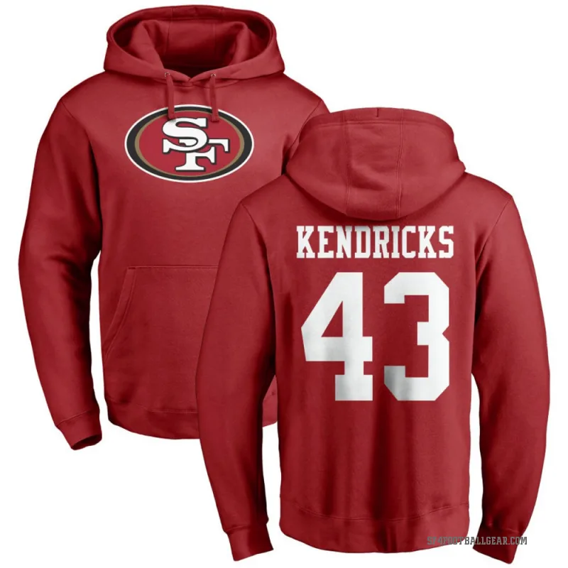 Eric Kendricks Youth Red San Francisco 49ers Pro Line Logo Pullover Hoodie