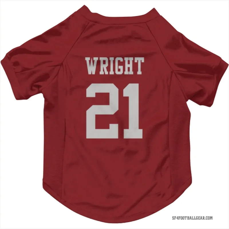 Eric Wright  Scarlet San Francisco 49ers  Cat & Dog Pet Jersey