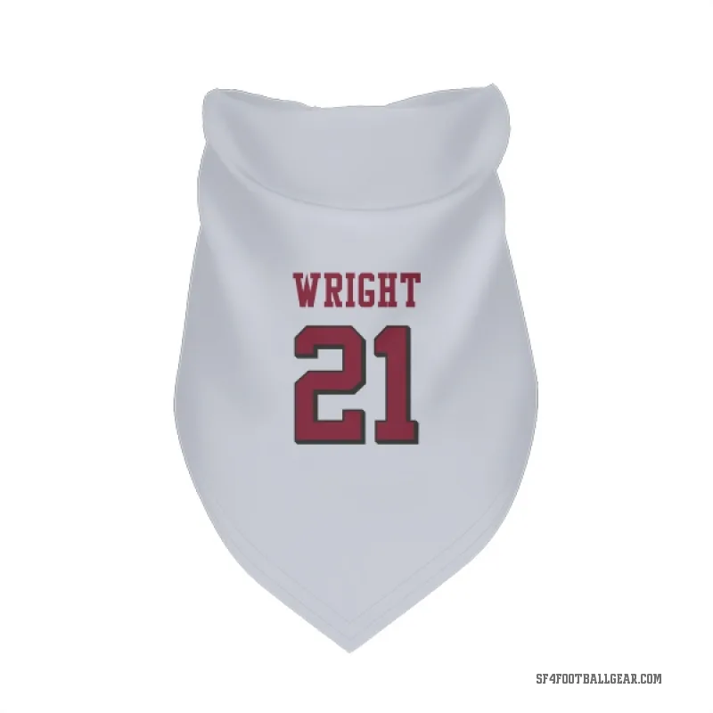 Eric Wright  White San Francisco 49ers  Rush Cat & Dog Pet Bandana