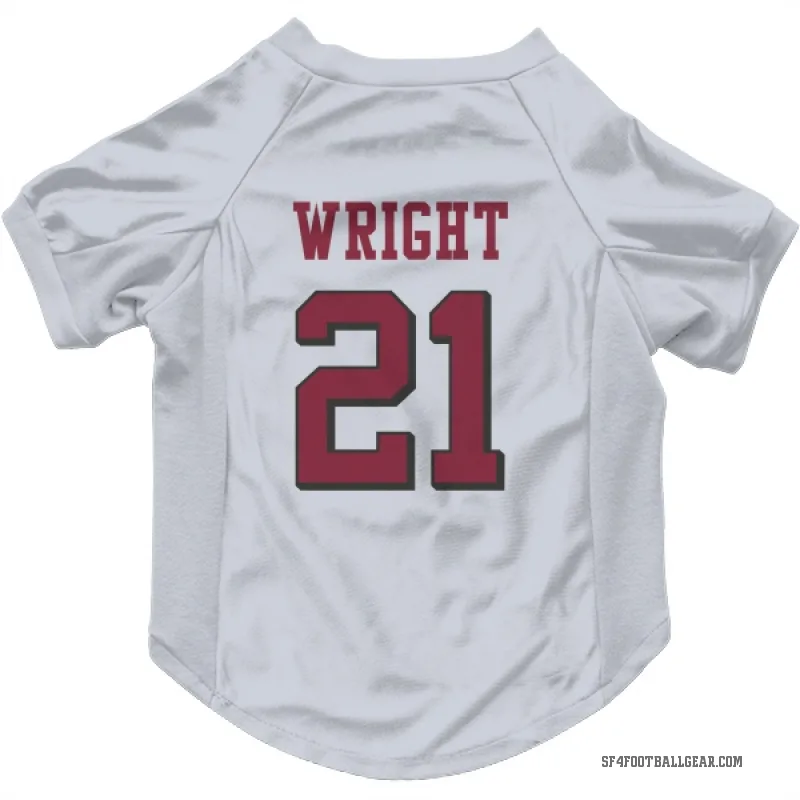 Eric Wright  White San Francisco 49ers  Rush Cat & Dog Pet Jersey