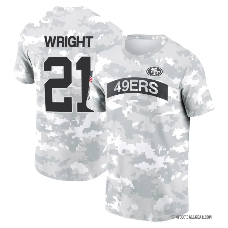 Eric Wright Youth Camo San Francisco 49ers Arctic 2024 Salute to Service Performance T-Shirt