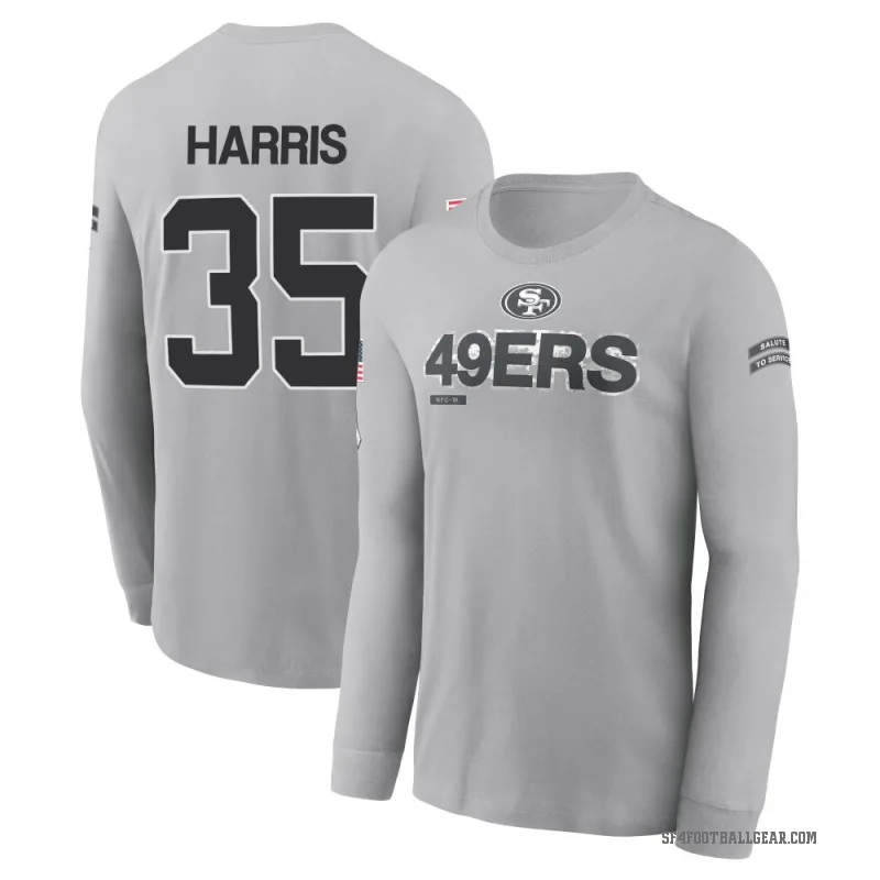 Erik Harris Men's Gray San Francisco 49ers 2024 Salute to Service Long Sleeve T-Shirt