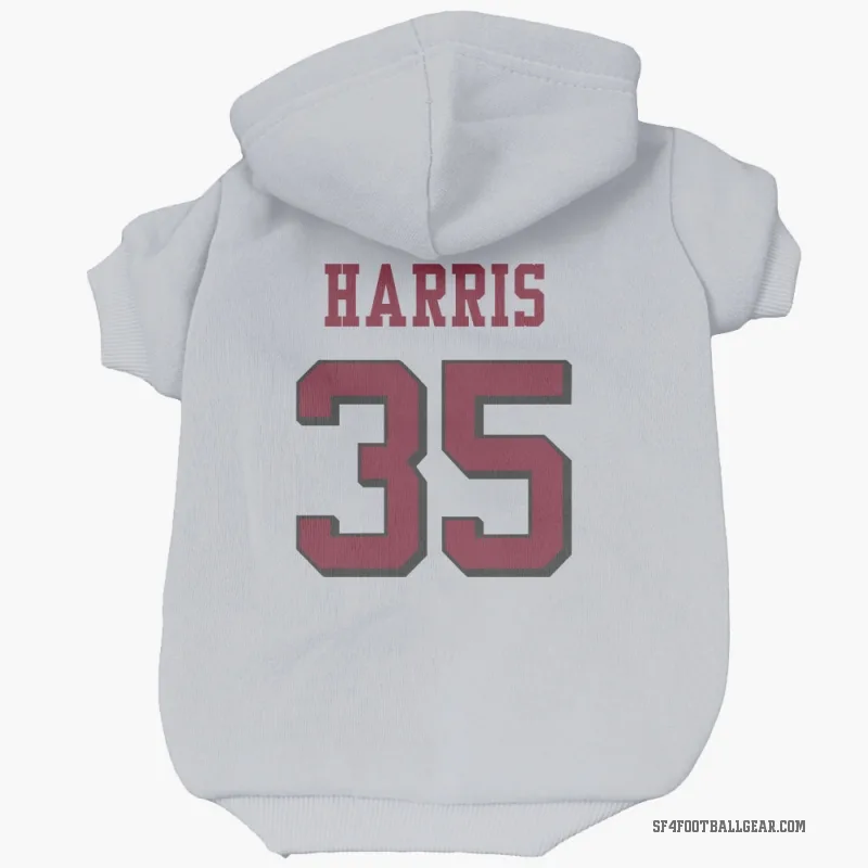 Erik Harris  White San Francisco 49ers  Rush Cat & Dog Pet Hoodie