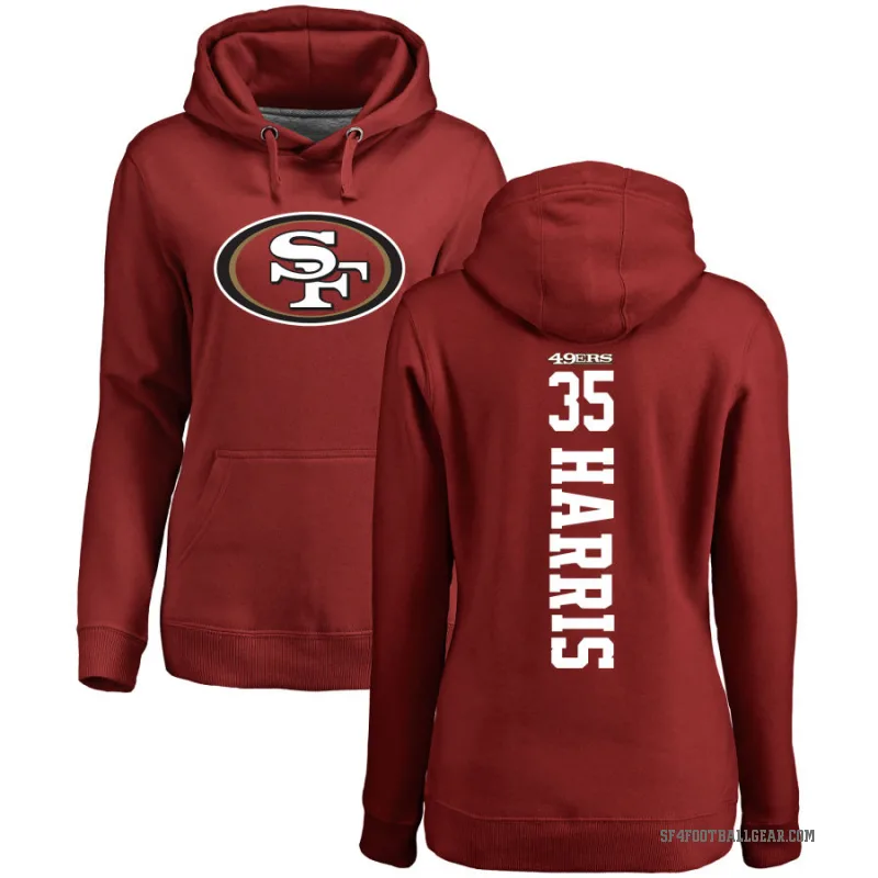 Erik Harris Women's Red San Francisco 49ers Pro Line Backer Pullover Hoodie