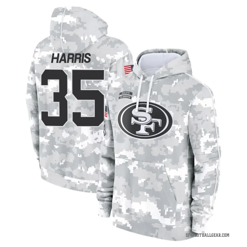 Erik Harris Youth Camo San Francisco 49ers Arctic 2024 Salute to Service Club Fleece Pullover Hoodie