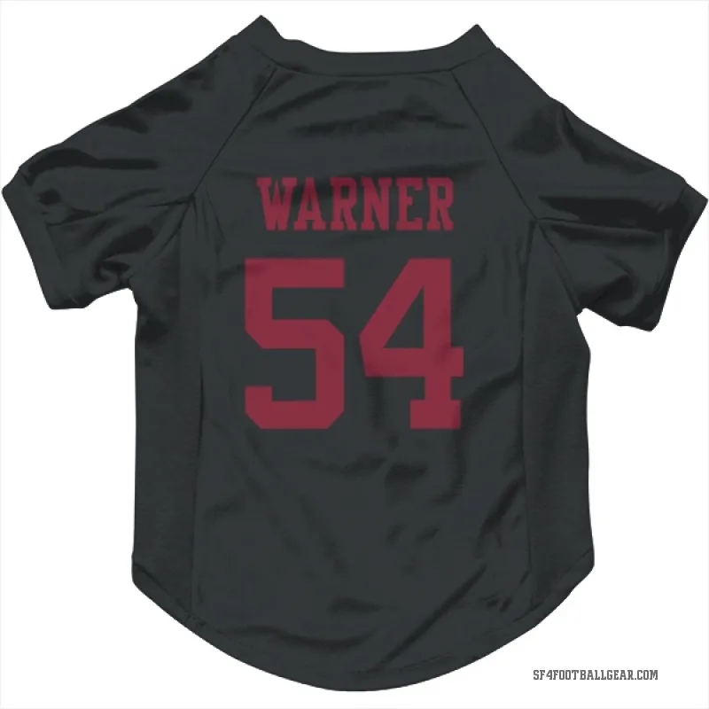 Fred Warner  Black San Francisco 49ers  Cat & Dog Pet Jersey