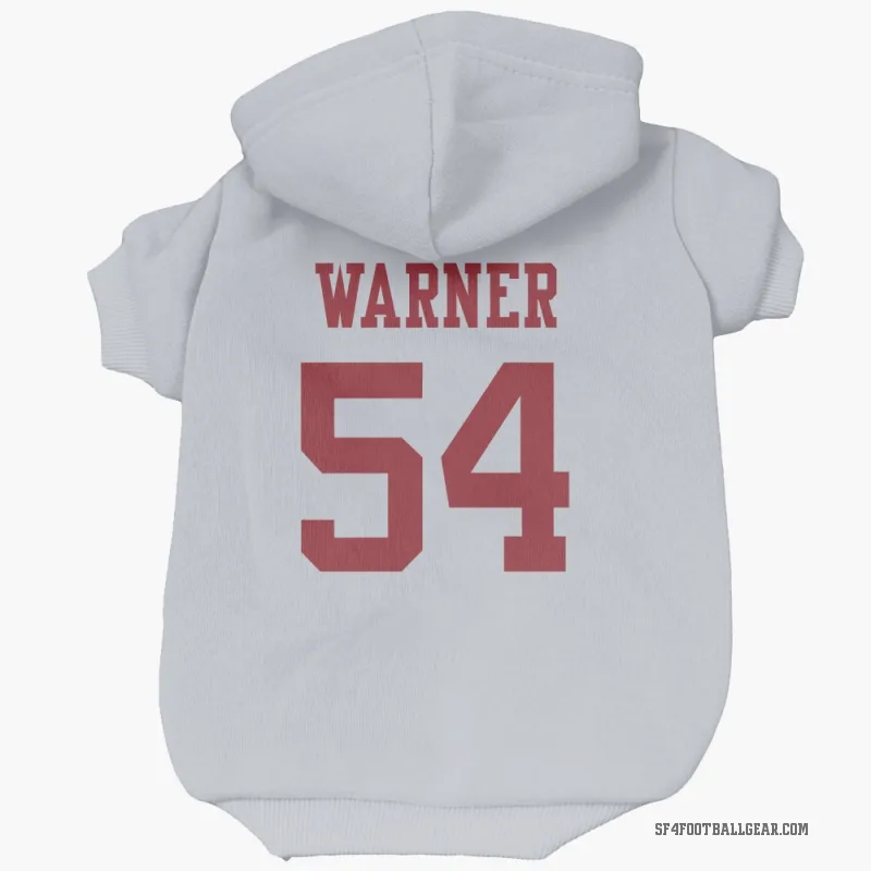 Fred Warner  White San Francisco 49ers  Cat & Dog Pet Hoodie