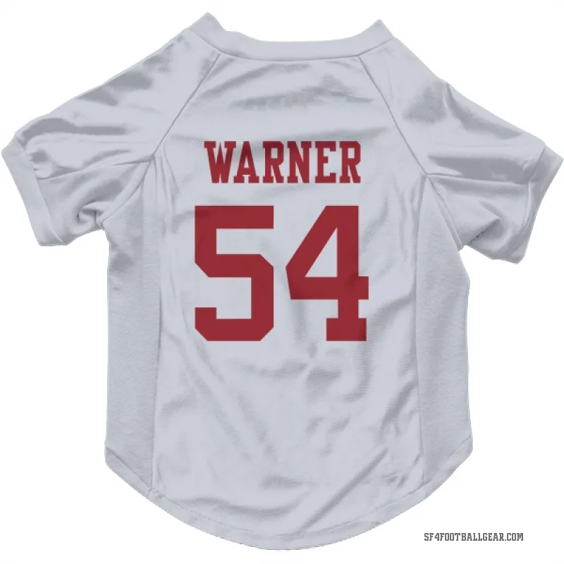 Fred Warner  White San Francisco 49ers  Cat & Dog Pet Jersey