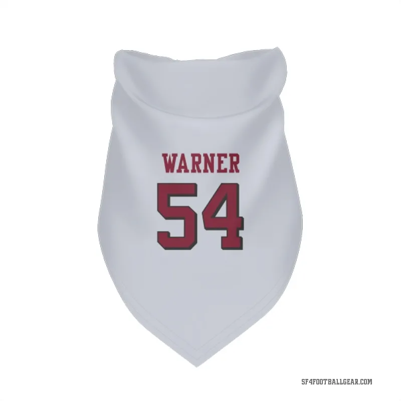 Fred Warner  White San Francisco 49ers  Rush Cat & Dog Pet Bandana