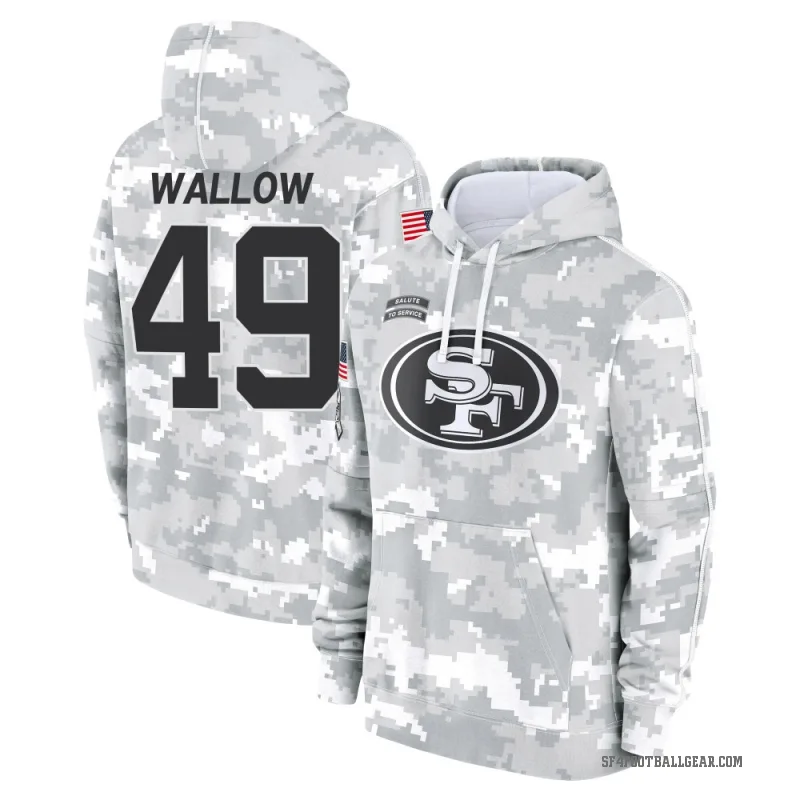 Garret Wallow Men's Camo San Francisco 49ers Arctic 2024 Salute to Service Club Fleece Pullover Hoodie