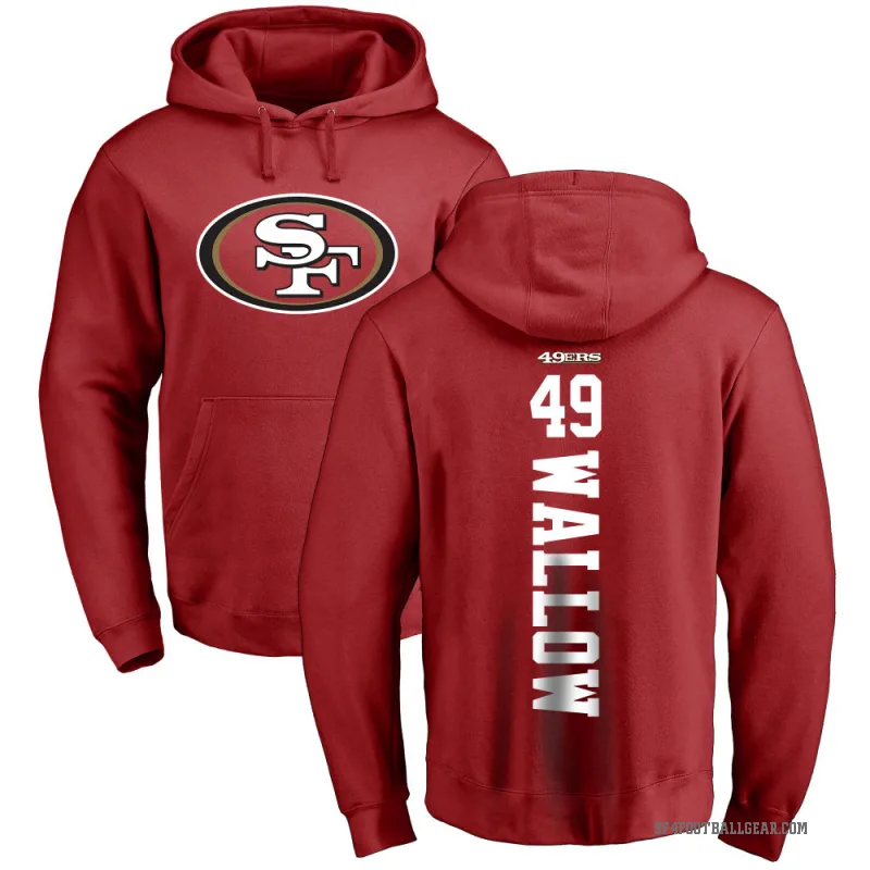 Garret Wallow Men's Red San Francisco 49ers Pro Line Backer Pullover Hoodie