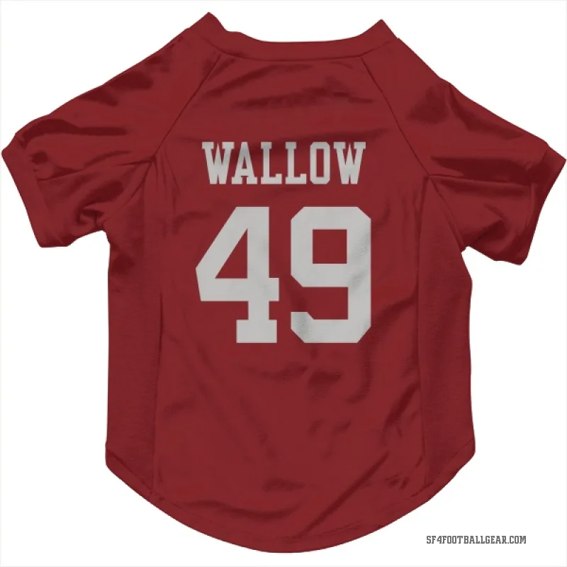 Garret Wallow  Scarlet San Francisco 49ers  Cat & Dog Pet Jersey