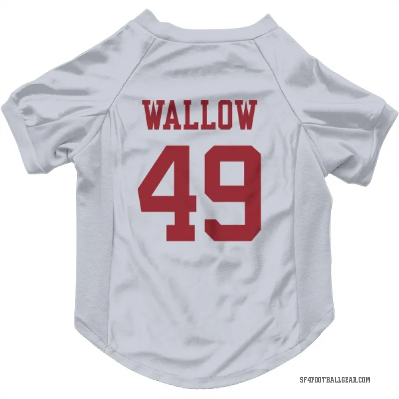 Garret Wallow  White San Francisco 49ers  Cat & Dog Pet Jersey