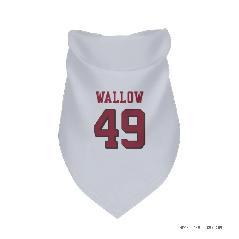 Garret Wallow  White San Francisco 49ers  Rush Cat & Dog Pet Bandana