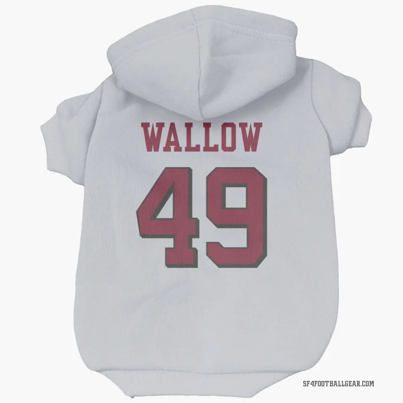 Garret Wallow  White San Francisco 49ers  Rush Cat & Dog Pet Hoodie