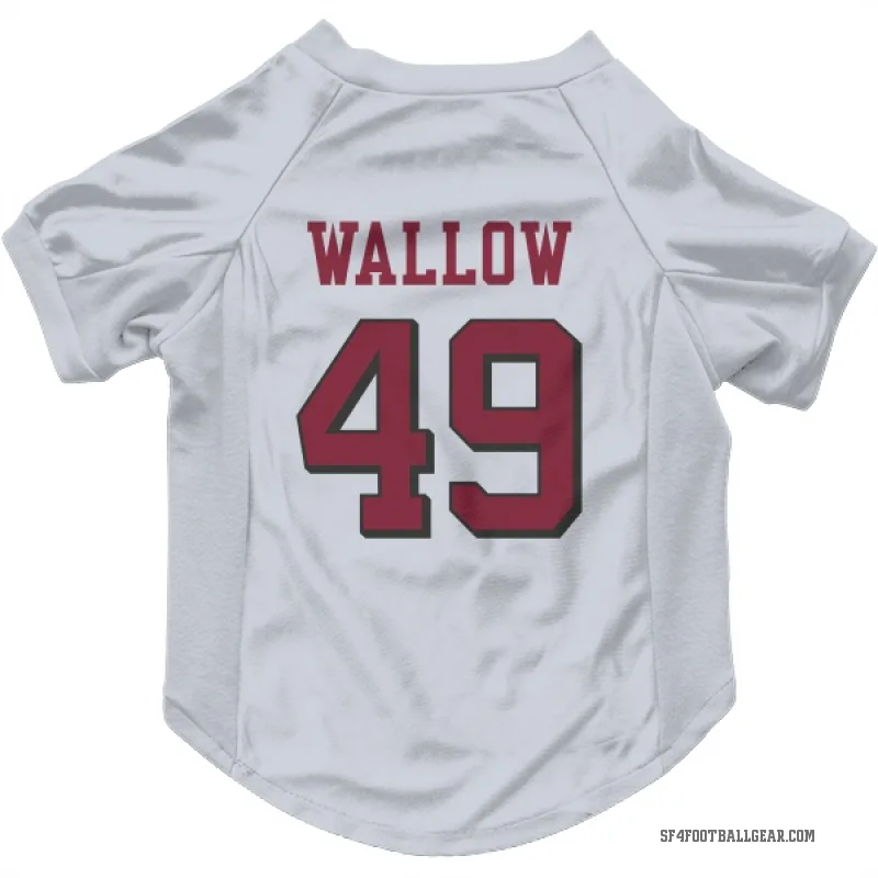 Garret Wallow  White San Francisco 49ers  Rush Cat & Dog Pet Jersey