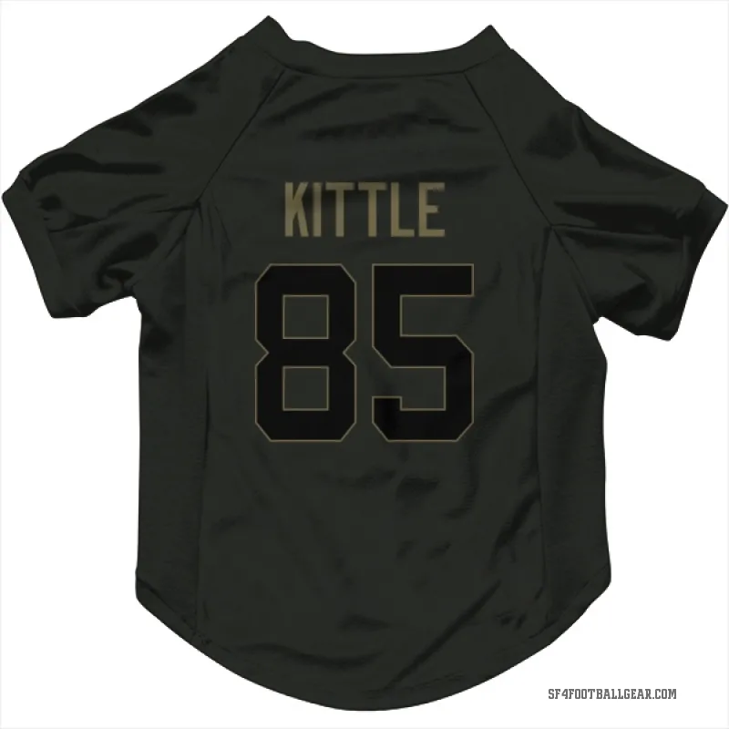 George Kittle  Black San Francisco 49ers  Service Cat & Dog Pet Jersey