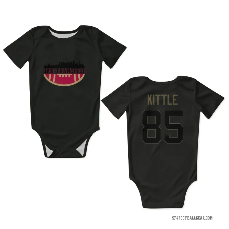 George Kittle  Black San Francisco 49ers  Service Newborn & Infant Bodysuit
