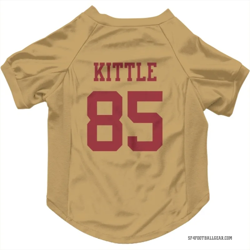 George Kittle  Gold San Francisco 49ers  Cat & Dog Pet Jersey
