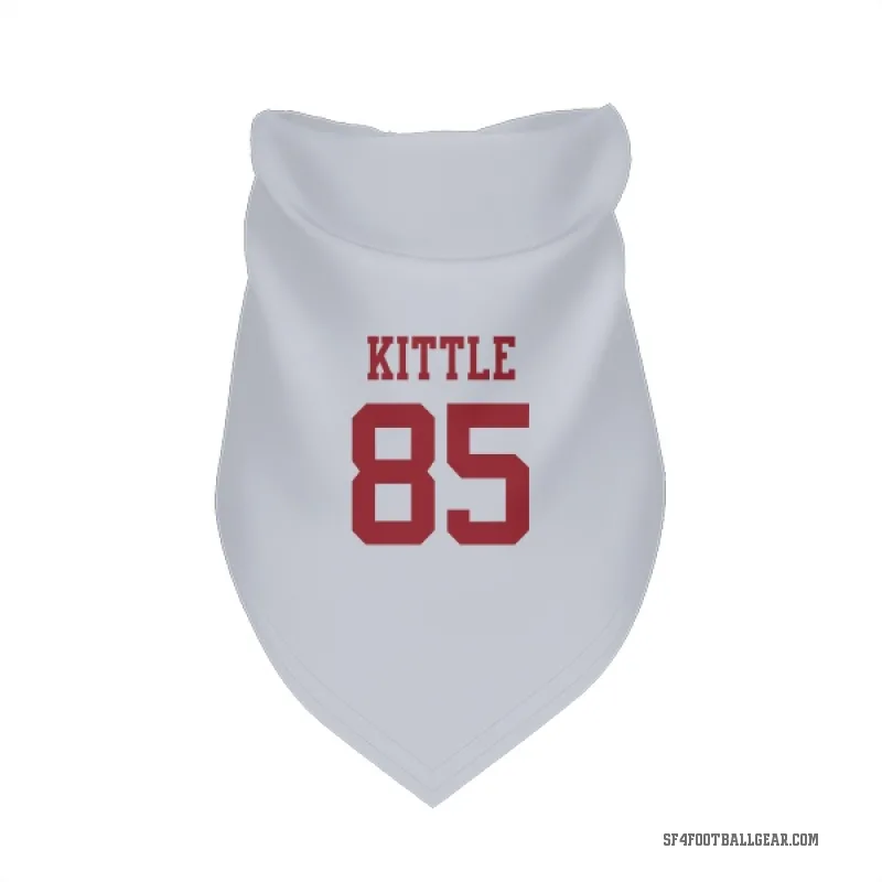 George Kittle  White San Francisco 49ers  Cat & Dog Pet Bandana