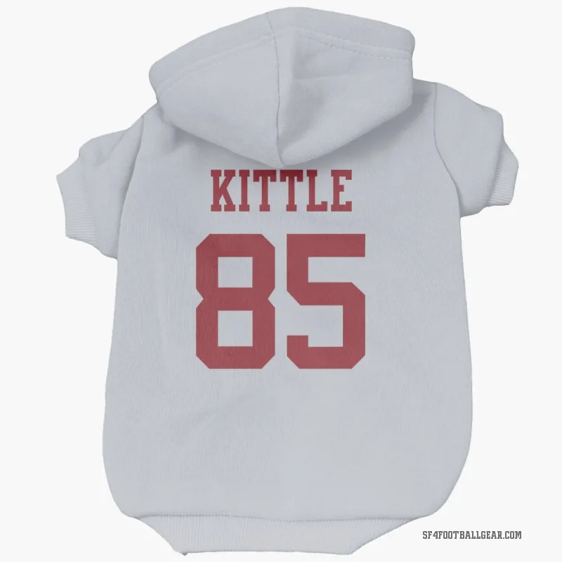 George Kittle  White San Francisco 49ers  Cat & Dog Pet Hoodie