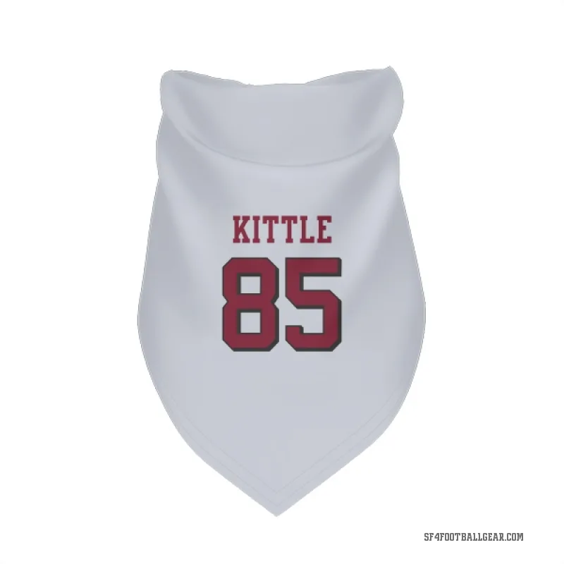 George Kittle  White San Francisco 49ers  Rush Cat & Dog Pet Bandana