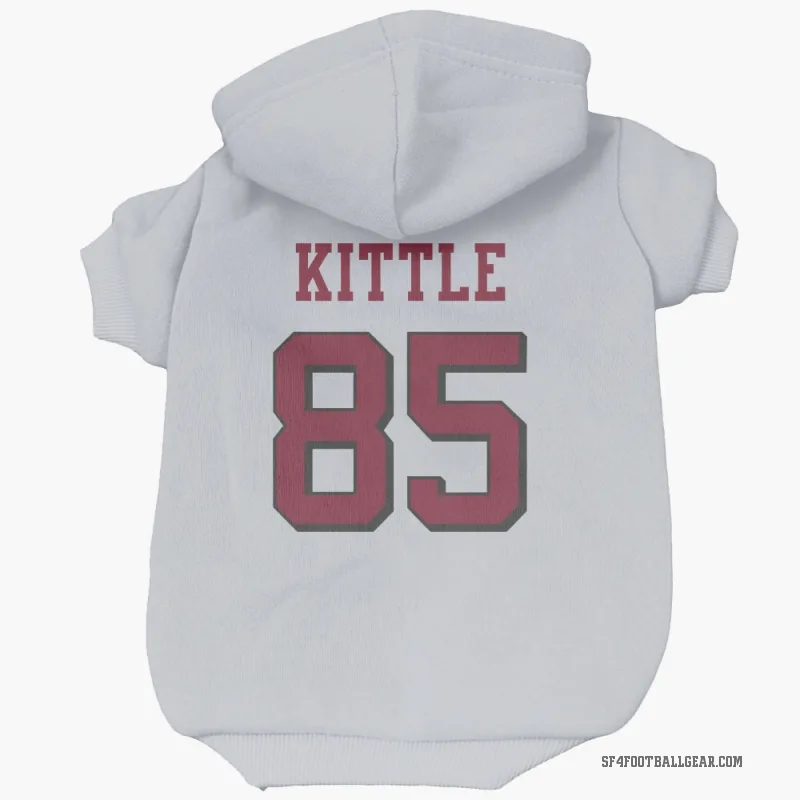 George Kittle  White San Francisco 49ers  Rush Cat & Dog Pet Hoodie
