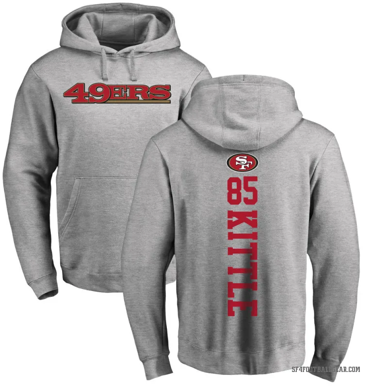 George Kittle Youth San Francisco 49ers Pro Line Ash Backer Pullover Hoodie