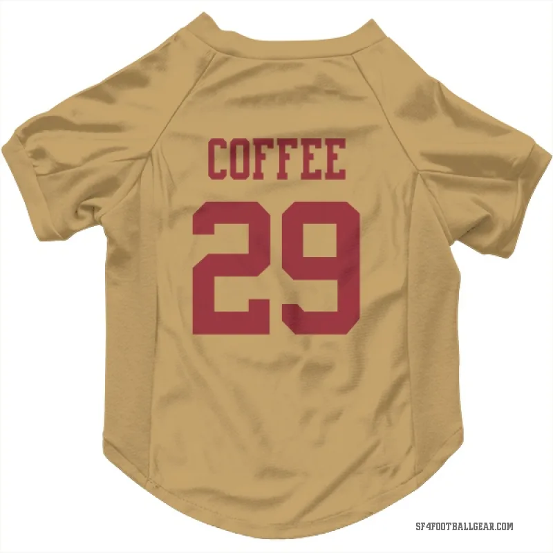 Glen Coffee  Gold San Francisco 49ers  Cat & Dog Pet Jersey