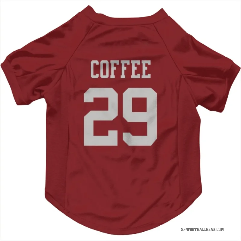 Glen Coffee  Scarlet San Francisco 49ers  Cat & Dog Pet Jersey