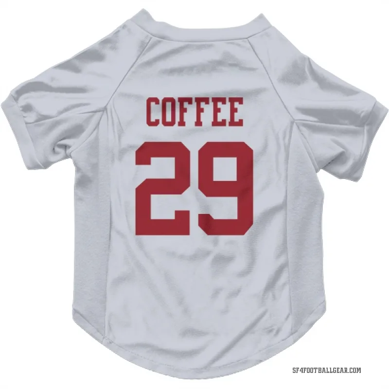 Glen Coffee  White San Francisco 49ers  Cat & Dog Pet Jersey