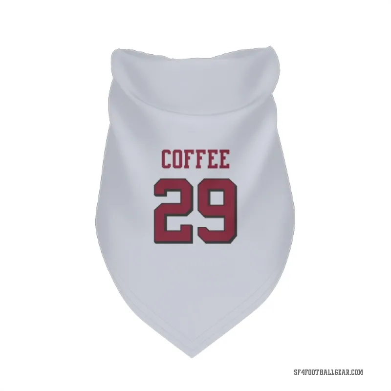 Glen Coffee  White San Francisco 49ers  Rush Cat & Dog Pet Bandana